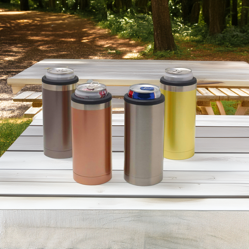 Houdini Slim Can Cooler – Gunmetal