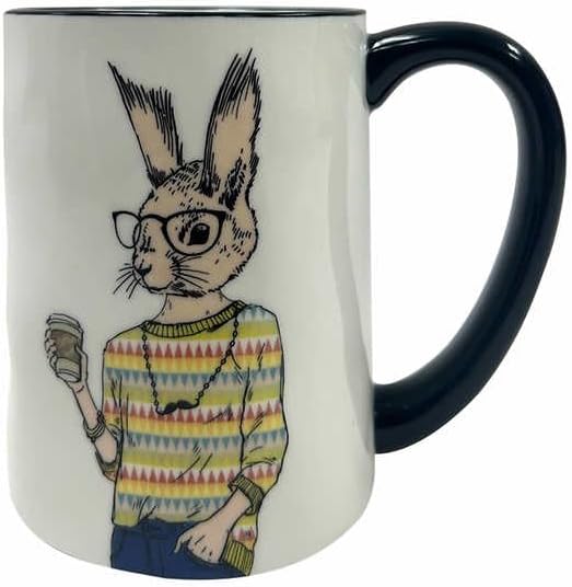 Hipster Animal Coffee Mugs 6pc 17.5 oz. by Signature Housewares
