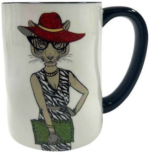 Hipster Animal Coffee Mugs 6pc 17.5 oz. by Signature Housewares