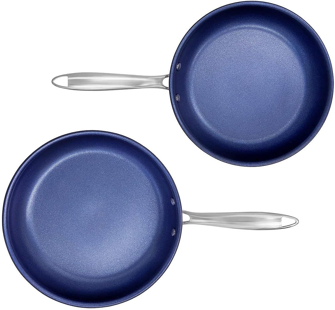 Granitestone Stainless Steel Tri-Ply Non-Stick Saute Pans, 2-Piece Set