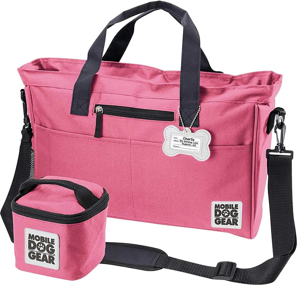 Mobile Dog Gear, Day Away Tote, Dog Travel Bag Pink ODG11