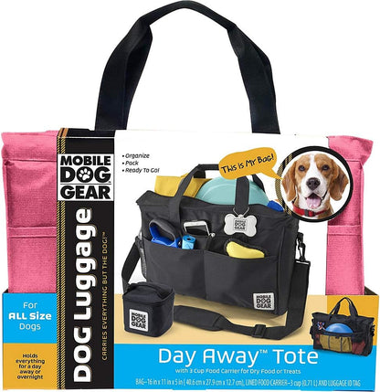 Mobile Dog Gear, Day Away Tote, Dog Travel Bag Pink ODG11