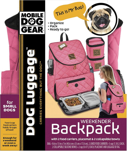 Mobile Dog Gear Unisex Weekender Backpack™ Pink OGD81