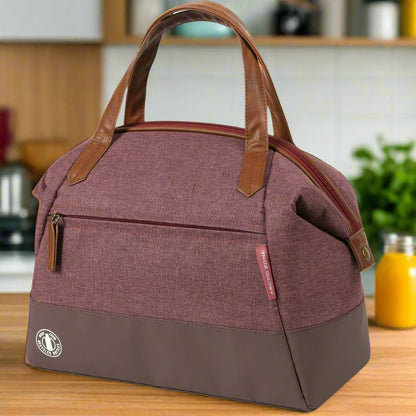 Arctic Zone Heathered Eco Lunch Bag Tote - Wine Red