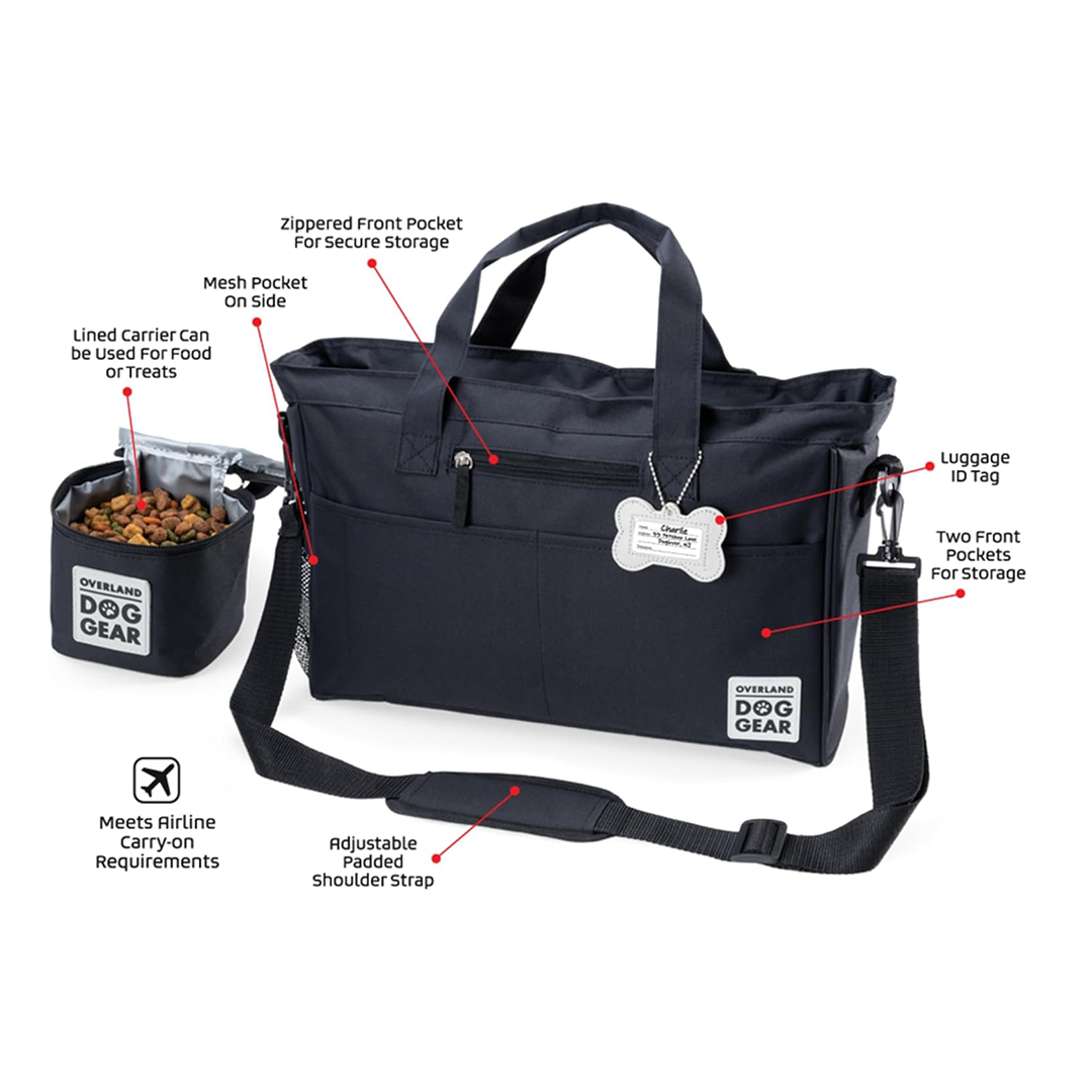 Day Away Dog Travel Tote – Black