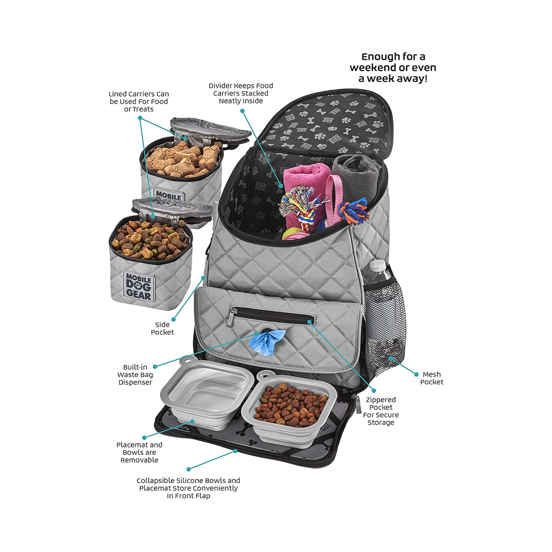 Dog Travel Backpack – Gray